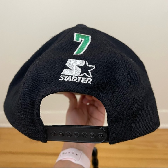 Vintage Snapback New York Jets Esiason Baseball Cap Hat Starter Black Green Wool - Picture 9 of 10